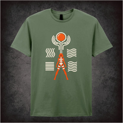 Leeloo Symbols T-shirt in military green from The Fifth Element