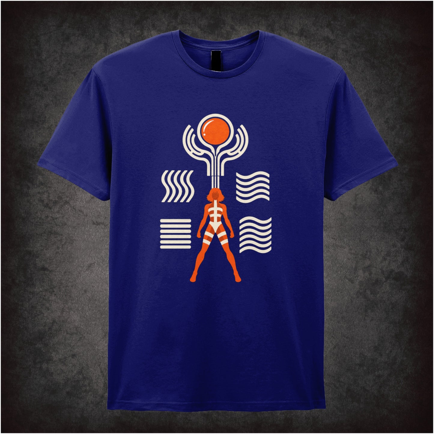 Leeloo Symbols T-shirt in navy from The Fifth Element