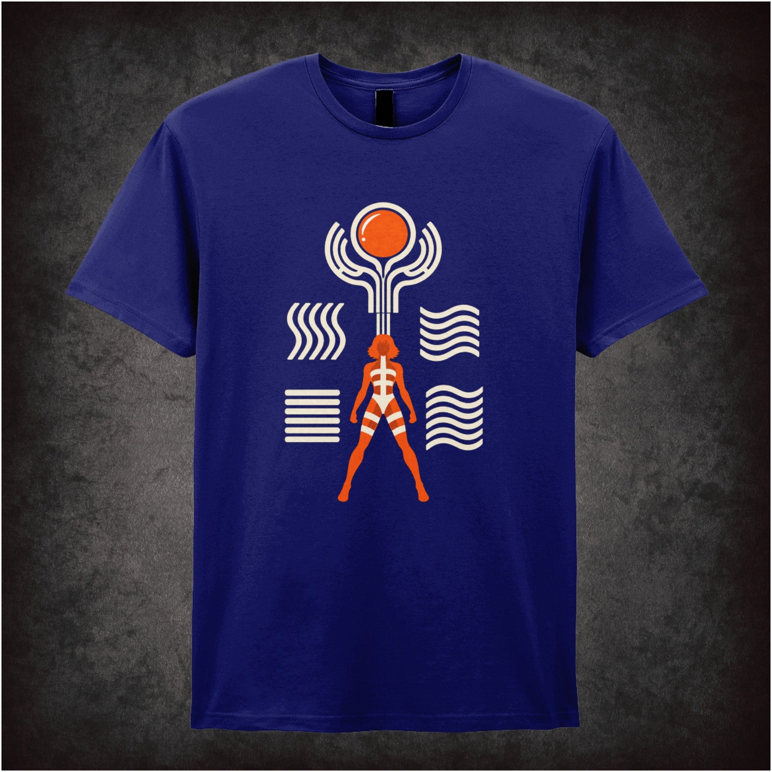 Leeloo Symbols T-shirt in navy from The Fifth Element