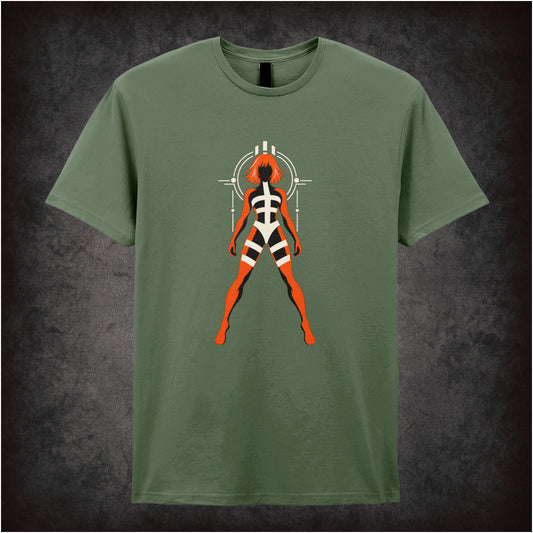 Leeloo T-shirt in military green from The Fifth Element