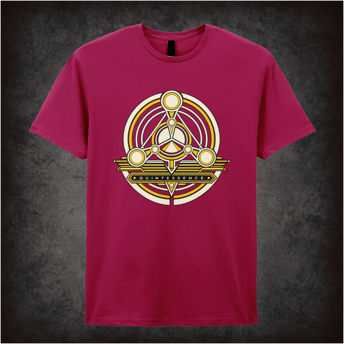 Quintessence symbol T-shirt in cardinal red from The Fifth Element