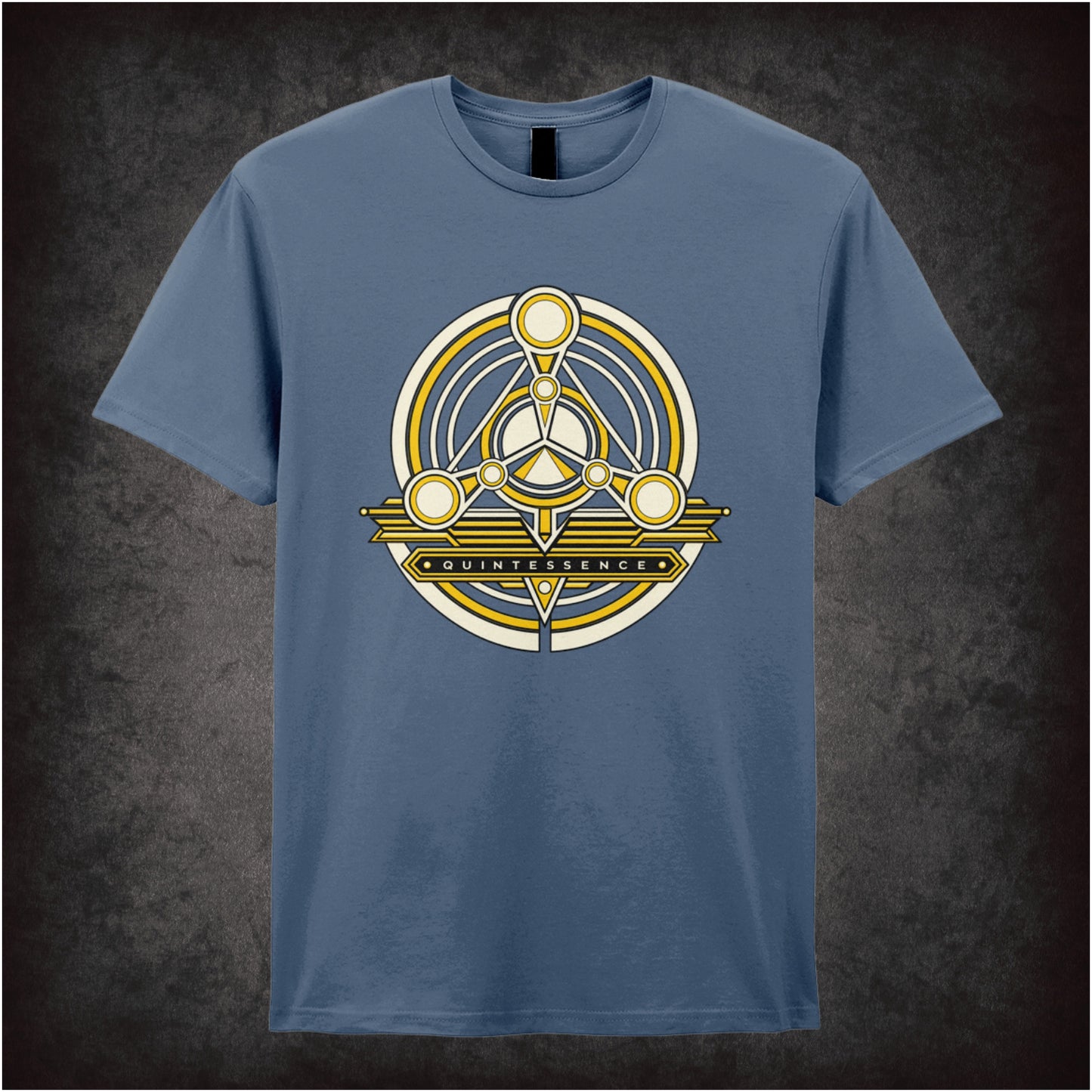 Quintessence symbol T-shirt in indigo from The Fifth Element