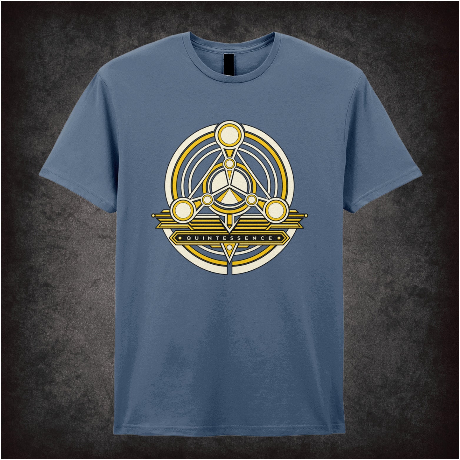 Quintessence symbol T-shirt in indigo from The Fifth Element