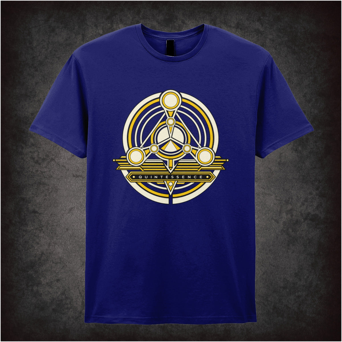 Quintessence symbol T-shirt in navy from The Fifth Element