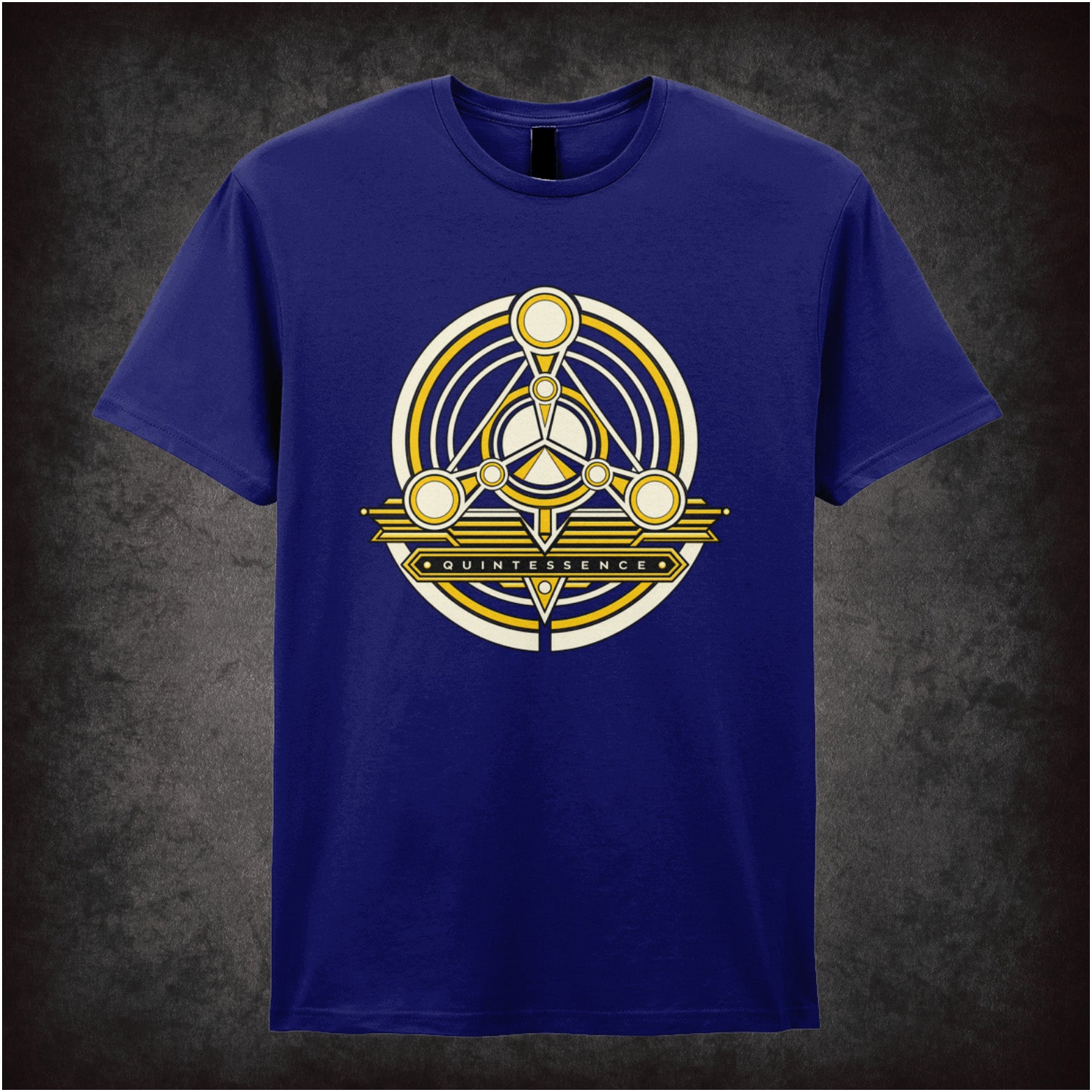 Quintessence symbol T-shirt in navy from The Fifth Element