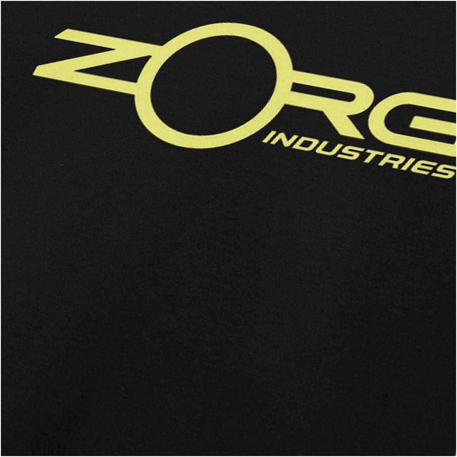 Zorg Industries logo close up T-shirt in black from The Fifth Element