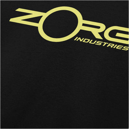 Zorg Industries logo close up T-shirt in black from The Fifth Element