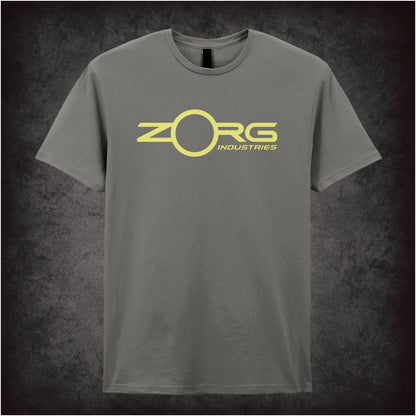 Zorg Industries logo T-shirt in charcoal from The Fifth Element