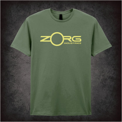 Zorg Industries logo T-shirt in military green from The Fifth Element