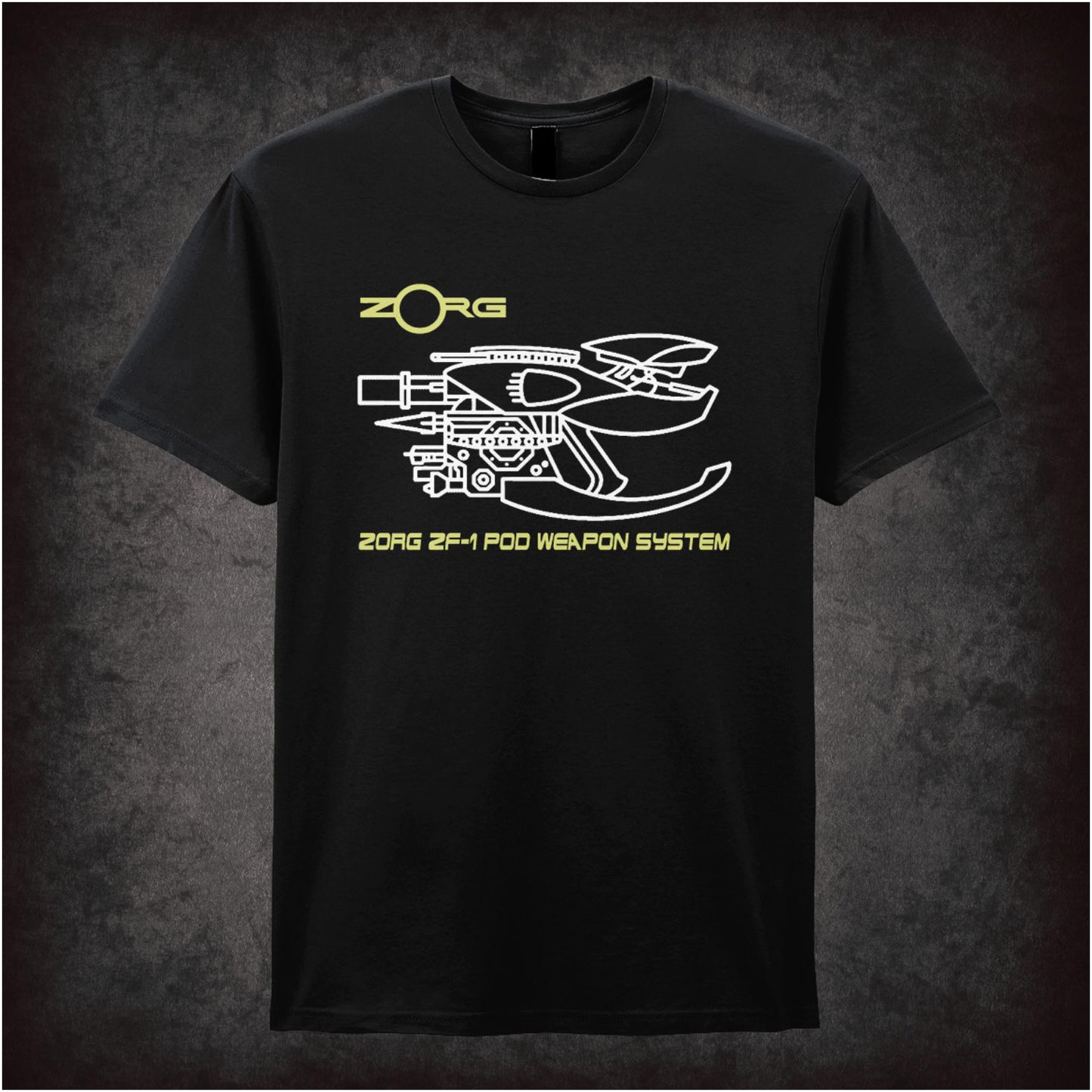 Zorg Industries Weapons System – Cult Sci-Fi Graphic T-Shirt