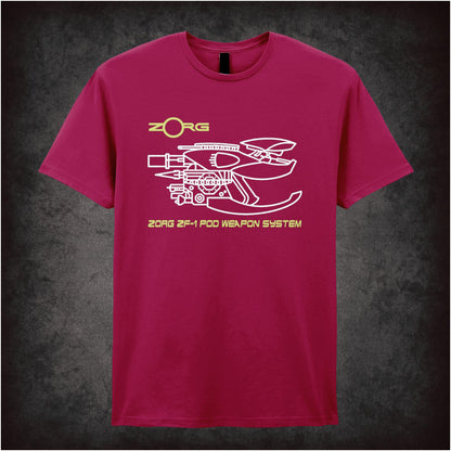 Zorg Industries Weapons System – Cult Sci-Fi Graphic T-Shirt