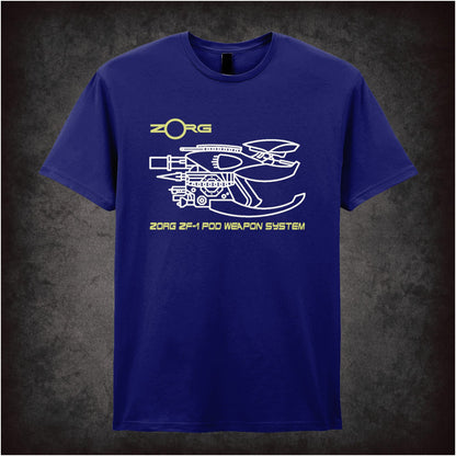 Zorg Industries Weapons System – Cult Sci-Fi Graphic T-Shirt