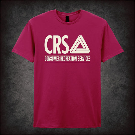 CRS Consumer Recreation Services logo T-shirt in cardinal red from The Game