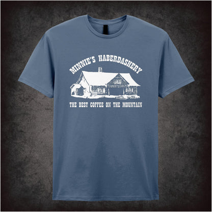 Minnie’s Haberdashery: Best Coffee on the Mountain – Cult Western Graphic T-Shirt