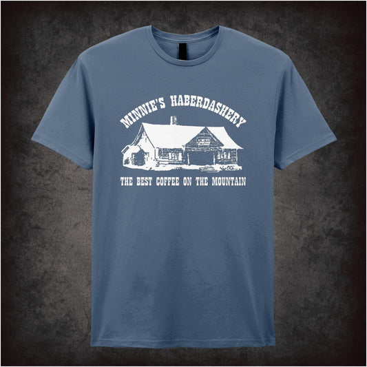 Minnie’s Haberdashery: Best Coffee on the Mountain – Cult Western Graphic T-Shirt