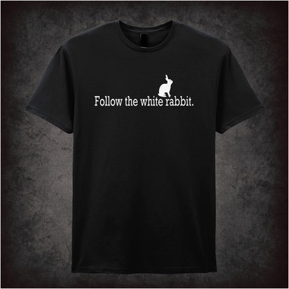 Follow The White Rabbit – Cult Sci-Fi Graphic T-Shirt