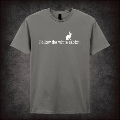 Follow The White Rabbit – Cult Sci-Fi Graphic T-Shirt