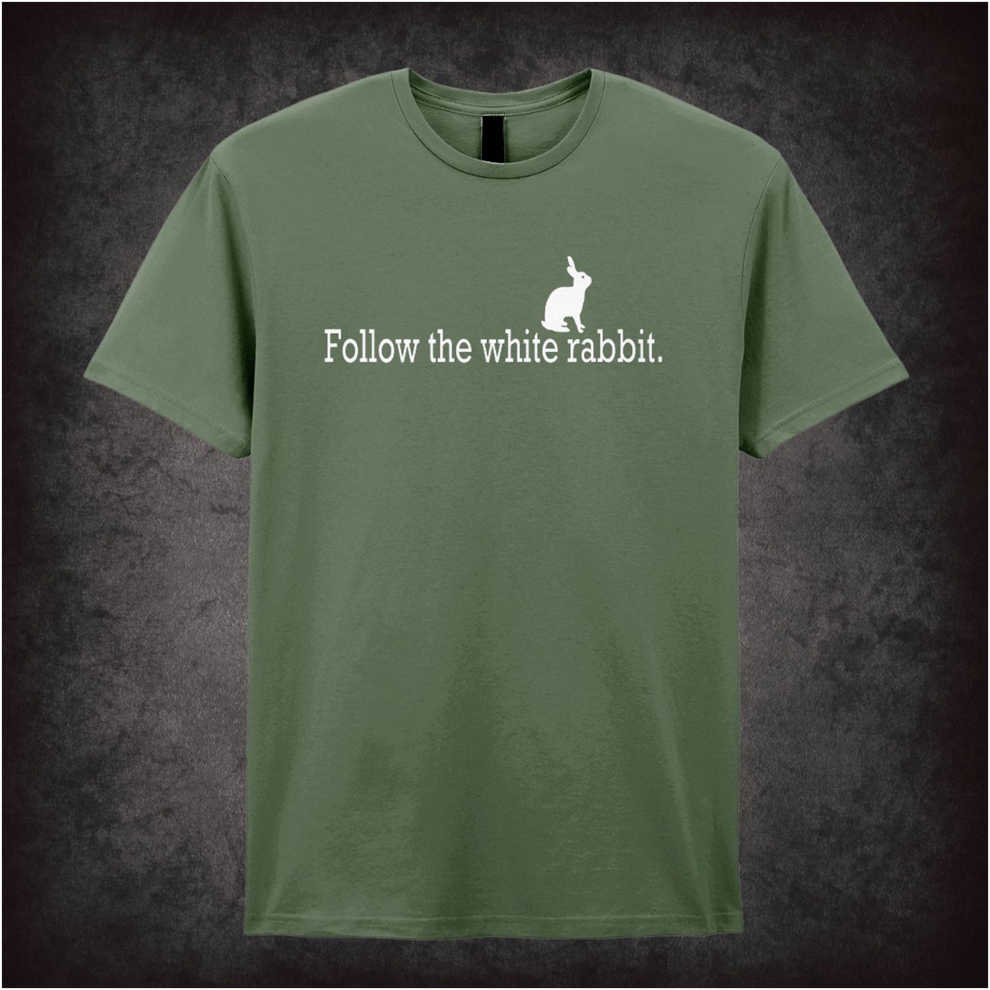 Follow The White Rabbit – Cult Sci-Fi Graphic T-Shirt