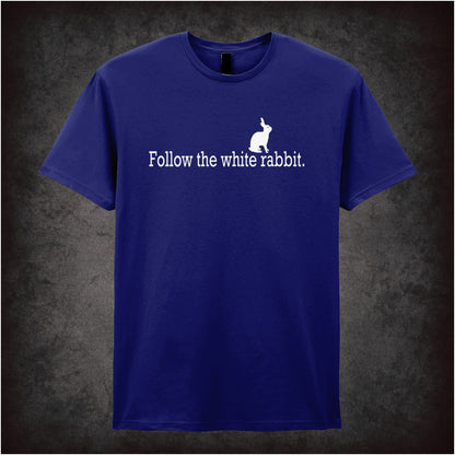 Follow The White Rabbit – Cult Sci-Fi Graphic T-Shirt