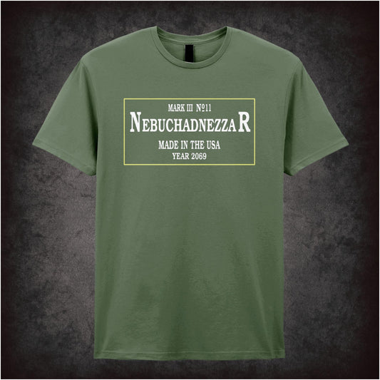Nebuchadnezzar ship spec label T-shirt from The Matrix