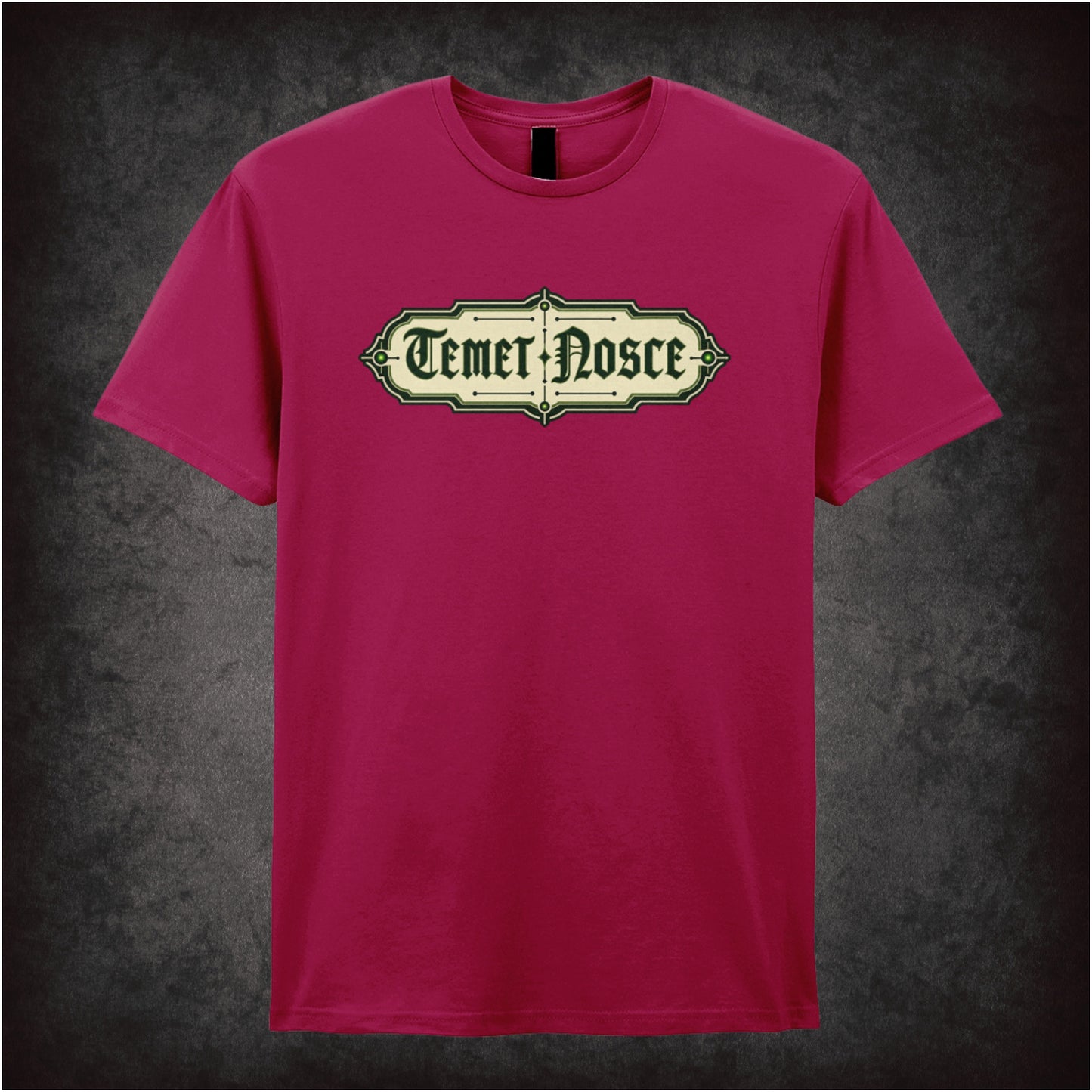 ‘Temet Nosce’ (Know Thyself) T-shirt in cardinal red from The Matrix