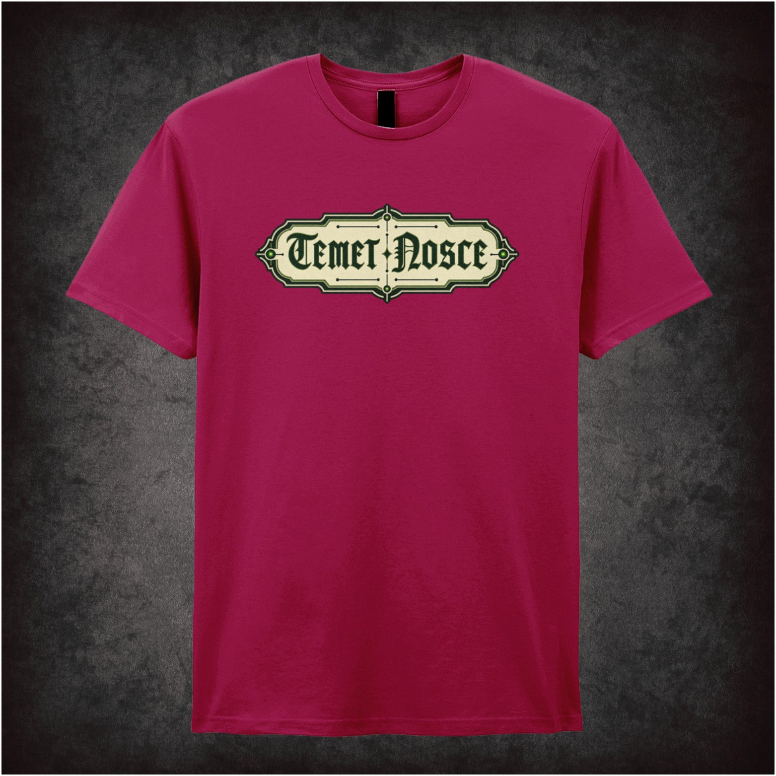 ‘Temet Nosce’ (Know Thyself) T-shirt in cardinal red from The Matrix