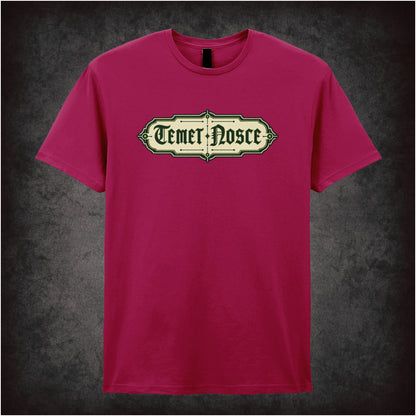 ‘Temet Nosce’ (Know Thyself) T-shirt in cardinal red from The Matrix