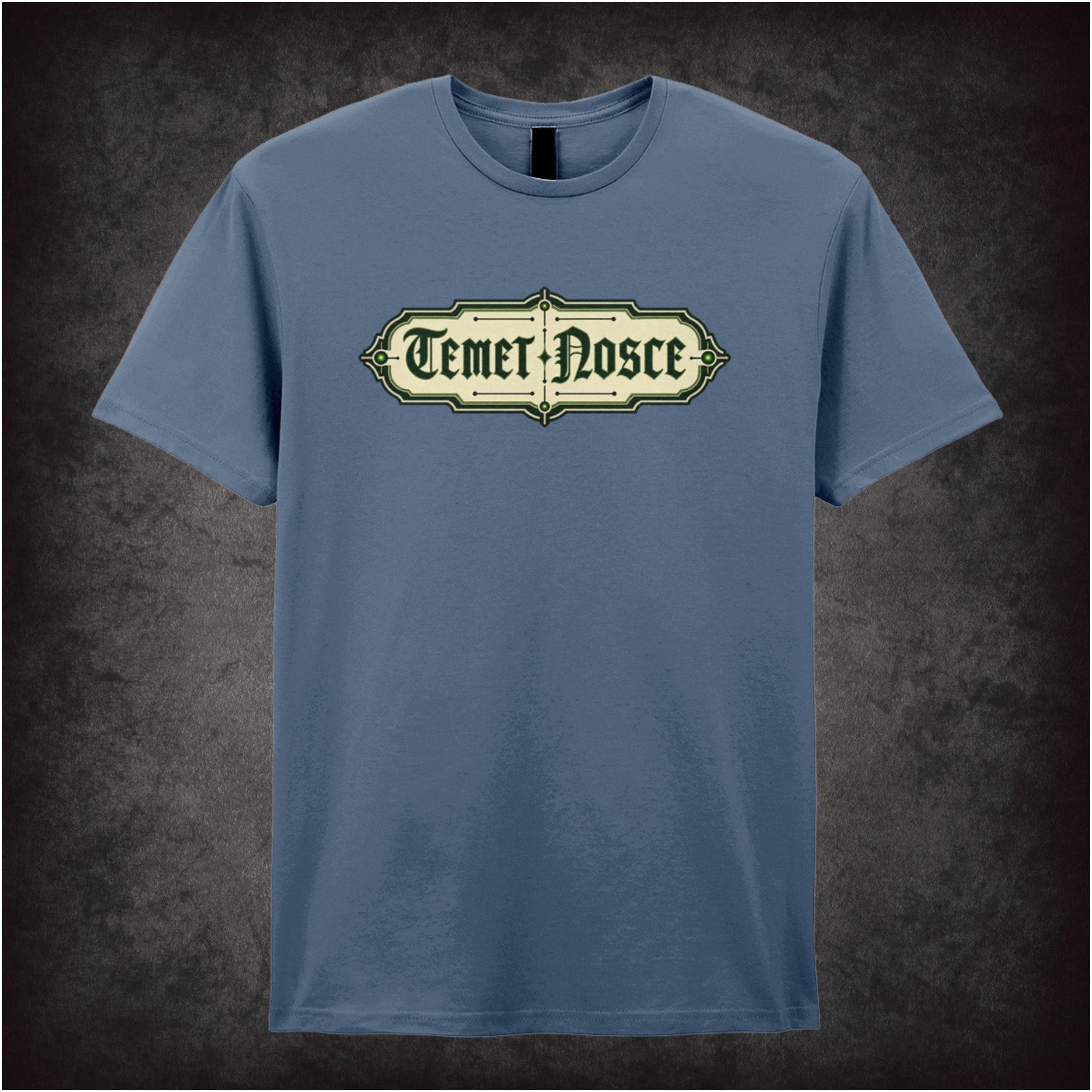 ‘Temet Nosce’ (Know Thyself) T-shirt in indigo from The Matrix