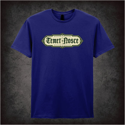 ‘Temet Nosce’ (Know Thyself) T-shirt in navy from The Matrix