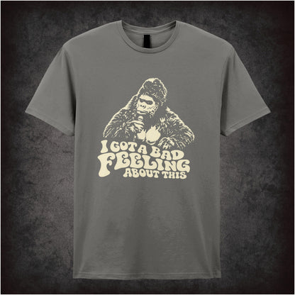 “Bollo ‘I got a bad feeling about this’ T-shirt in charcoal from The Mighty Boosh”