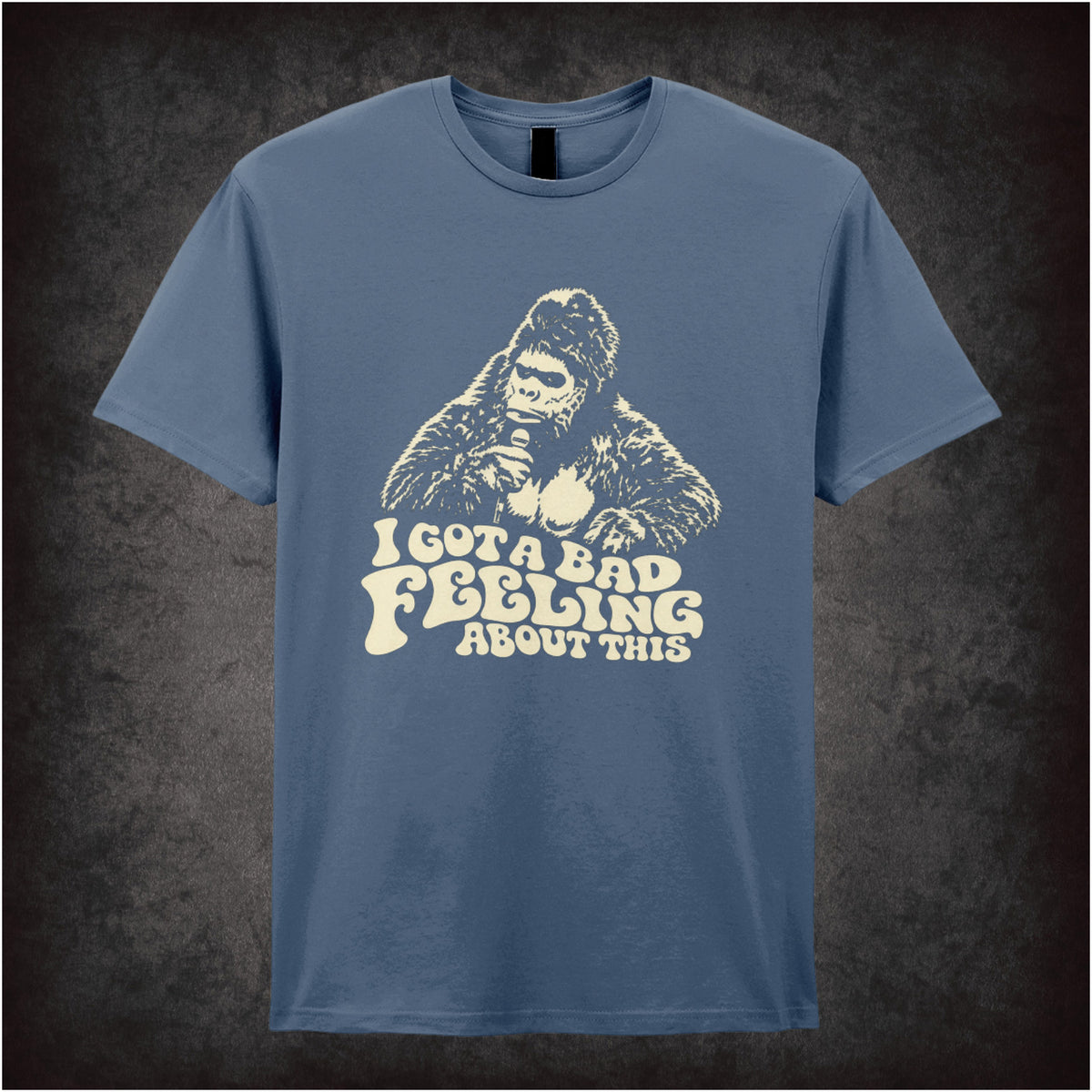 “Bollo ‘I got a bad feeling about this’ T-shirt in indigo from The Mighty Boosh”