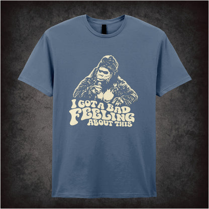 “Bollo ‘I got a bad feeling about this’ T-shirt in indigo from The Mighty Boosh”