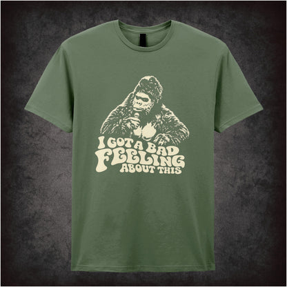 “Bollo ‘I got a bad feeling about this’ T-shirt in military green from The Mighty Boosh”