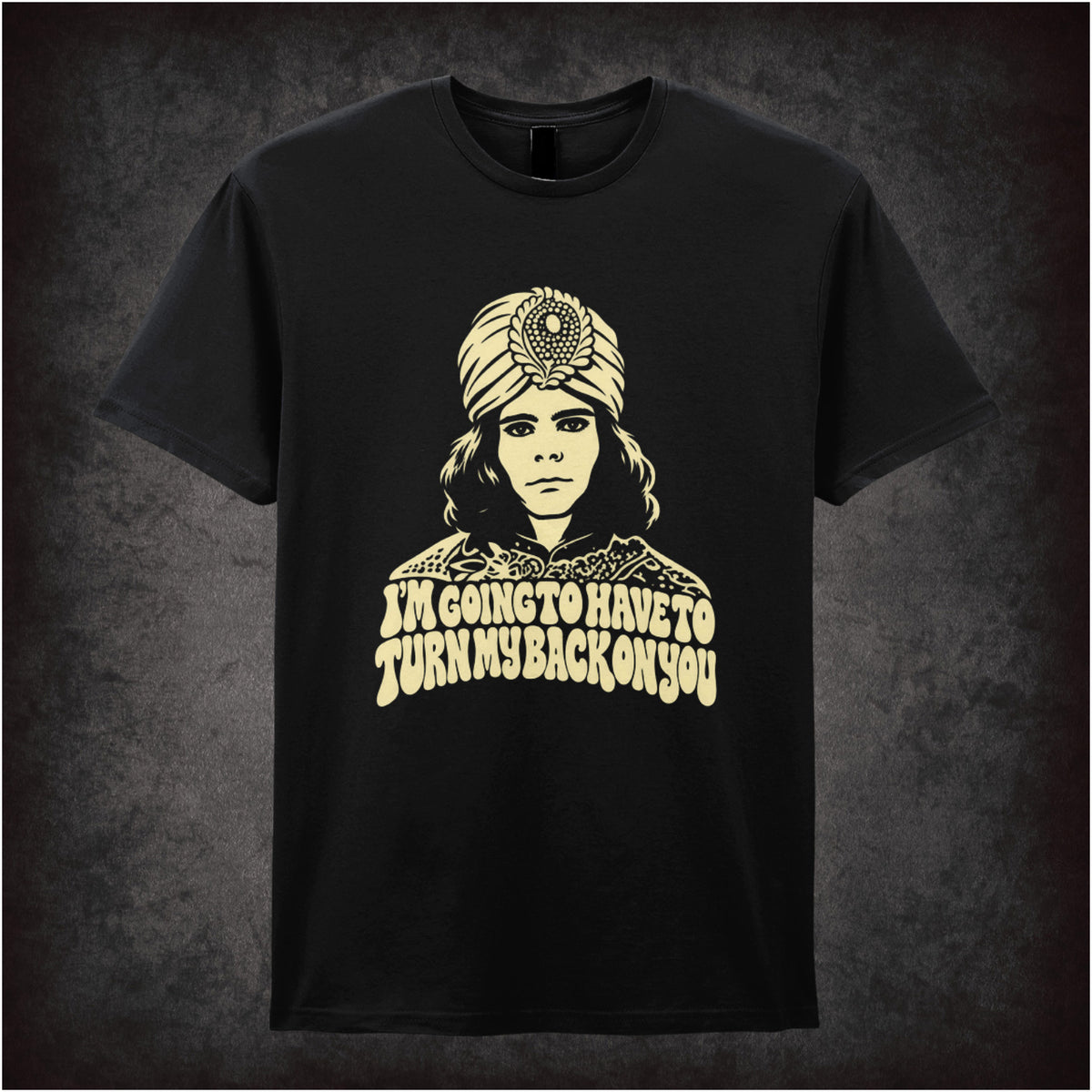 “Naboo ‘I’m going to have to turn my back on you’ T-shirt in black from The Mighty Boosh”
