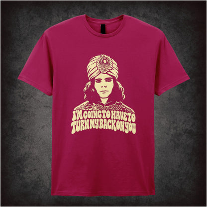 “Naboo ‘I’m going to have to turn my back on you’ T-shirt in cardinal red from The Mighty Boosh”