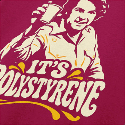 “Bob Fossil ‘It’s polystyrene’ close up T-shirt in cardinal red from The Mighty Boosh”