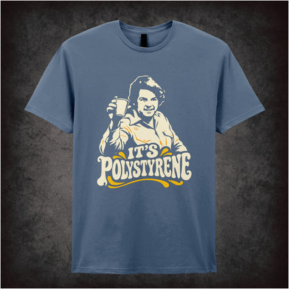 “Bob Fossil ‘It’s polystyrene’ T-shirt in indigo from The Mighty Boosh”