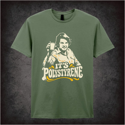 “Bob Fossil ‘It’s polystyrene’ T-shirt in military green from The Mighty Boosh”
