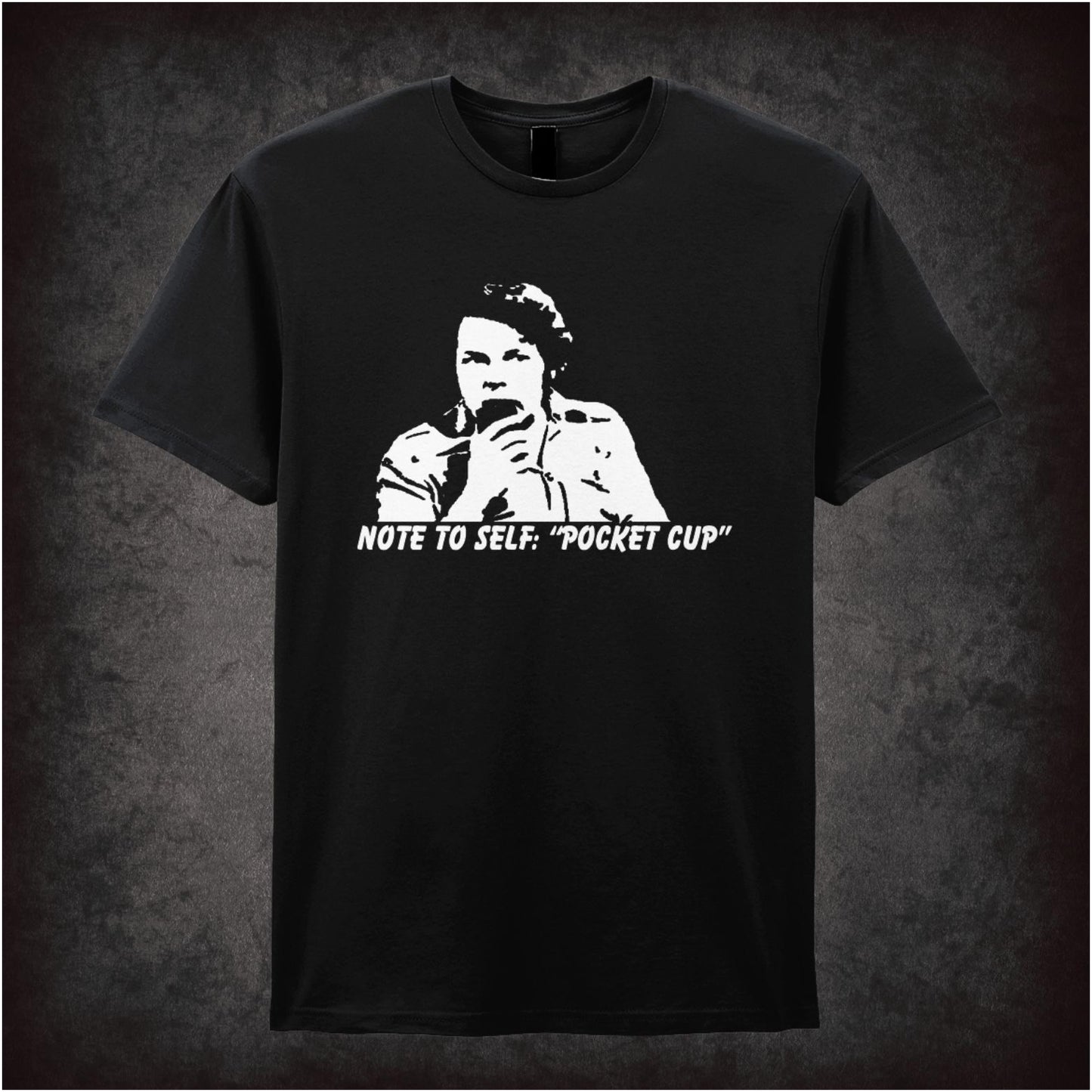 Note To Self: Pocket Cup – Cult British Comedy Graphic T-Shirt