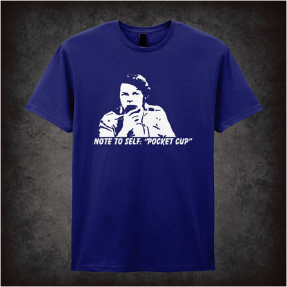 Note To Self: Pocket Cup – Cult British Comedy Graphic T-Shirt