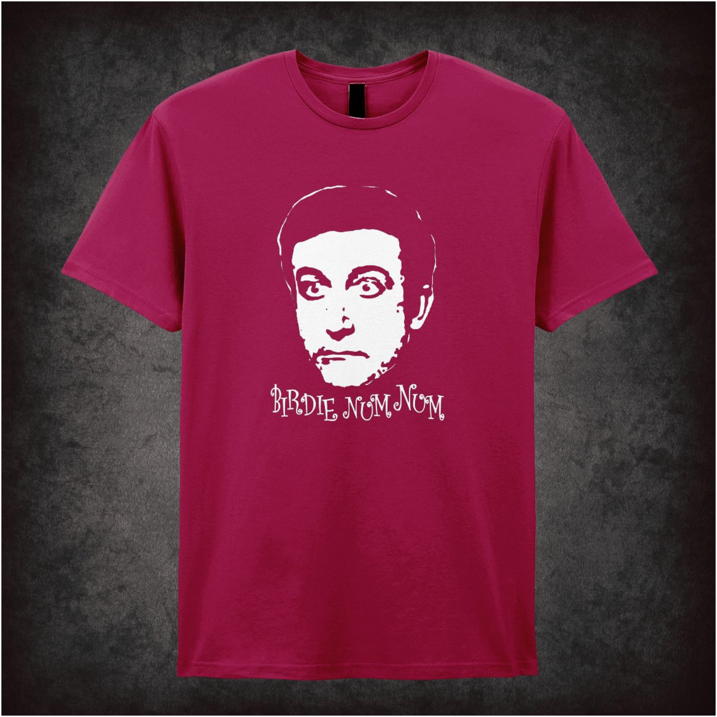 Birdie Num Num – Cult Comedy Graphic T-Shirt