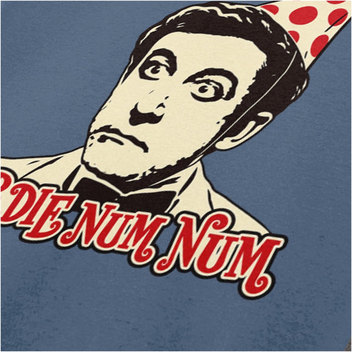 ‘Birdie num num’ Hrundi V. Bakshi close up T-shirt in indigo from The Party