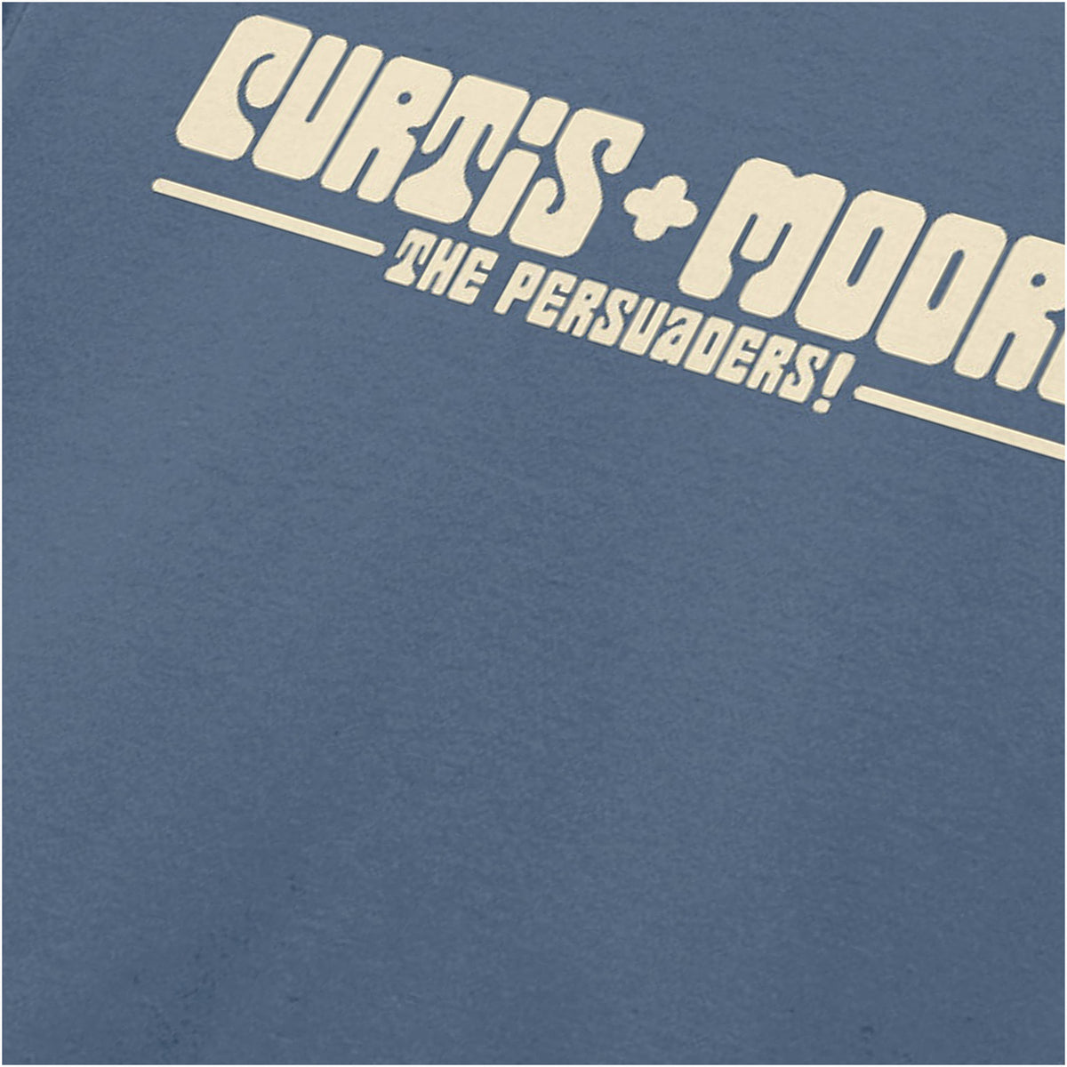“Curtis & Moore close up T-shirt in indigo from The Persuaders!”