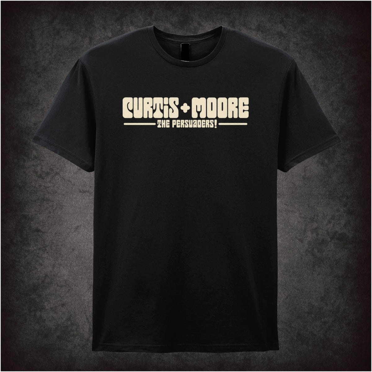 “Curtis & Moore T-shirt in black from The Persuaders!”