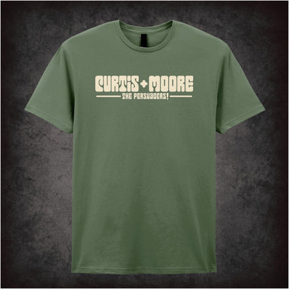 “Curtis & Moore T-shirt in military green from The Persuaders!”