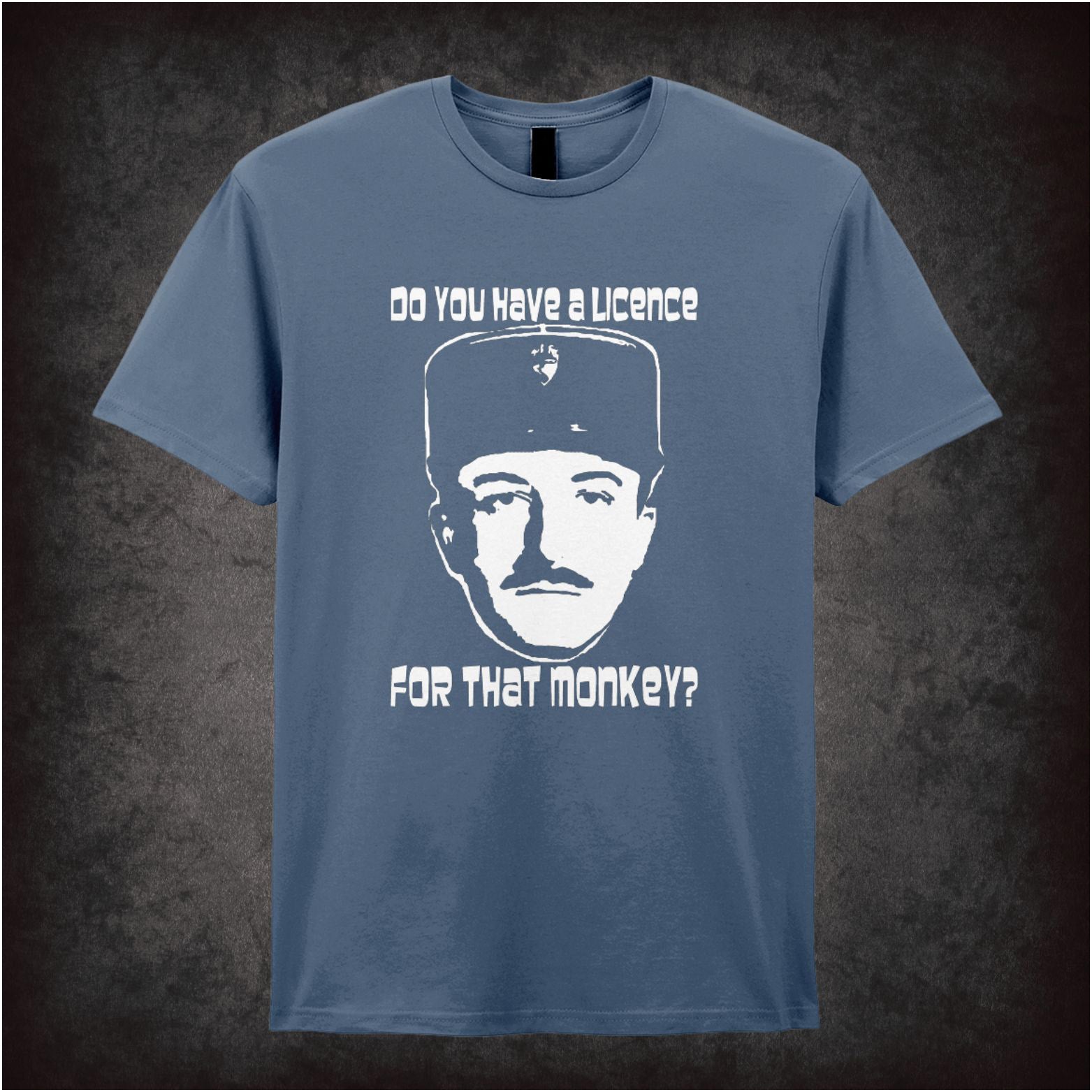 Do You Have a Licence for That Monkey The Pink Panther inspired unisex T-shirt with graphic design