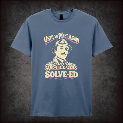 Inspector Clouseau ‘Until we meet again… the case is solve-ed’ T-shirt in indigo from The Pink Panther