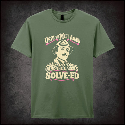 Inspector Clouseau ‘Until we meet again… the case is solve-ed’ T-shirt in military green from The Pink Panther