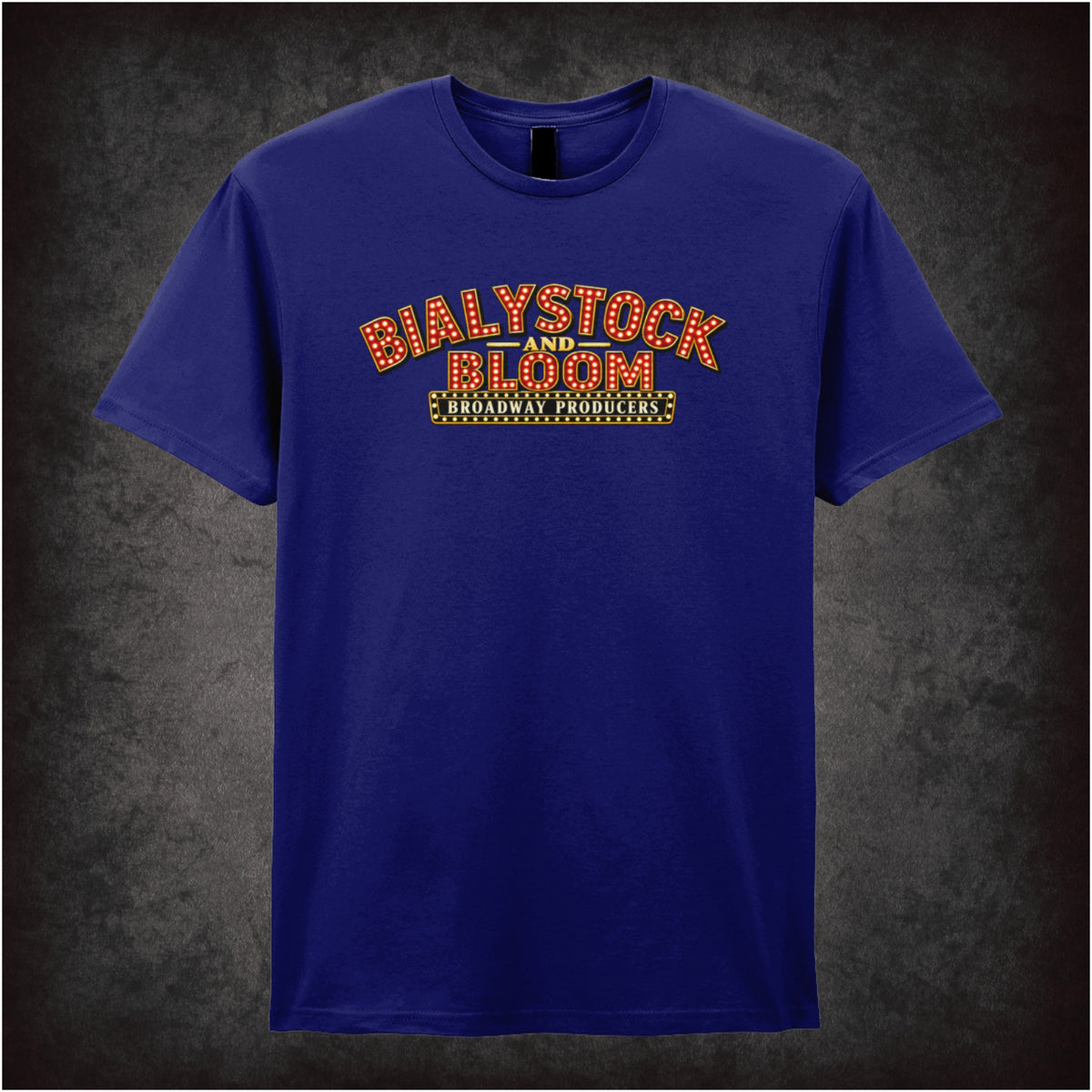 Bialystock and Bloom broadway producers T-shirt in navy from The Producers
