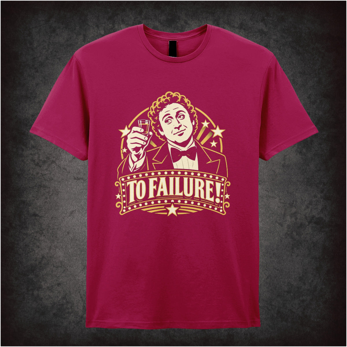 Leo Bloom To Failure T-shirt in cardinal red from The Producers